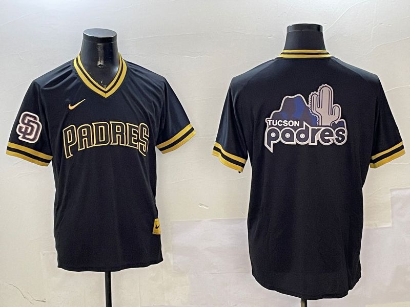 Men San Diego Padres Blank Black Gold Game 2025 Nike MLB Jersey style 9->san francisco giants->MLB Jersey